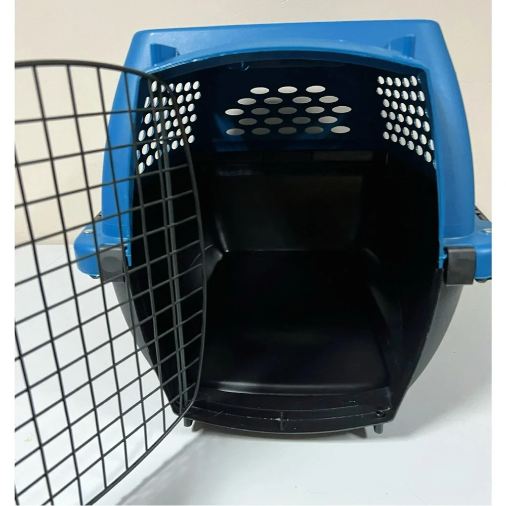 Blue Black Pet Cat Dog Pets 26” Crate Carrier Kennel for Travel Transport 💙